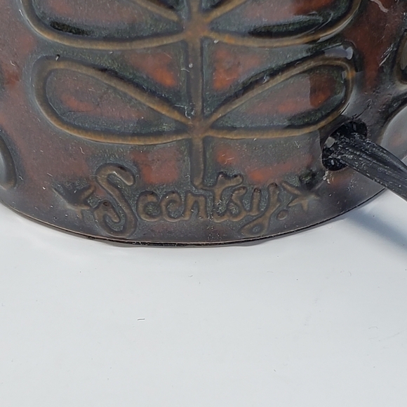 SCENTSY FARFALLE FULL SIZE WAX WARMER RETIRED RED BROWN GLAZE - Picture 5 of 14